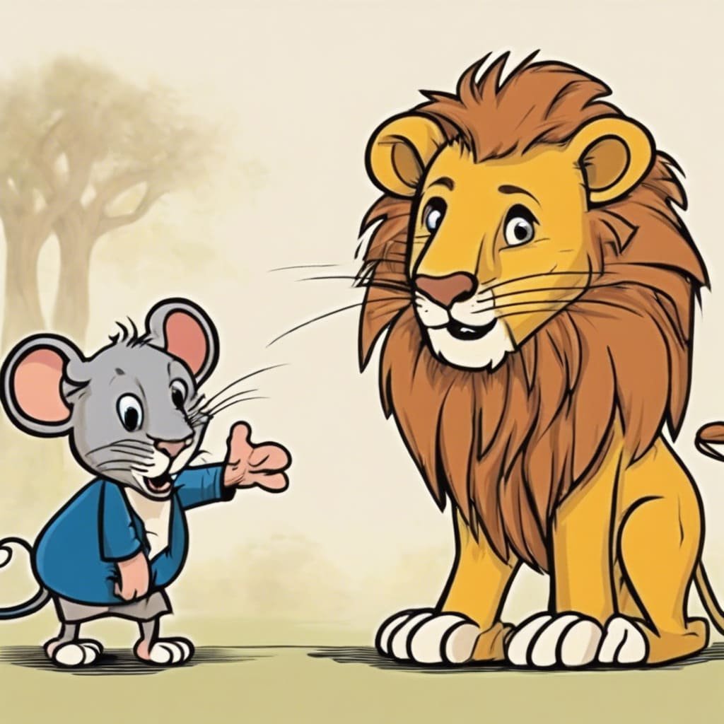 El león y el ratón