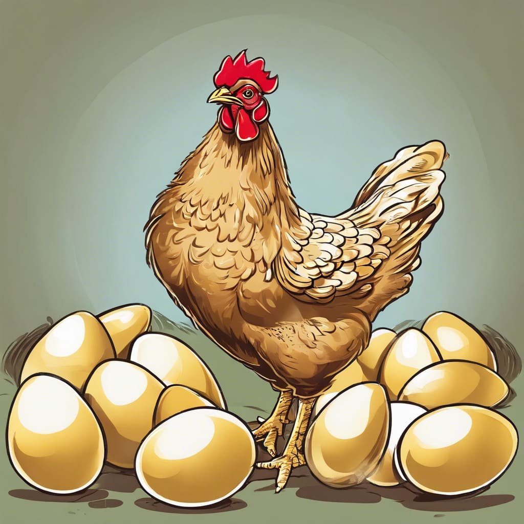 dibujo la gallina de los huevos de oro