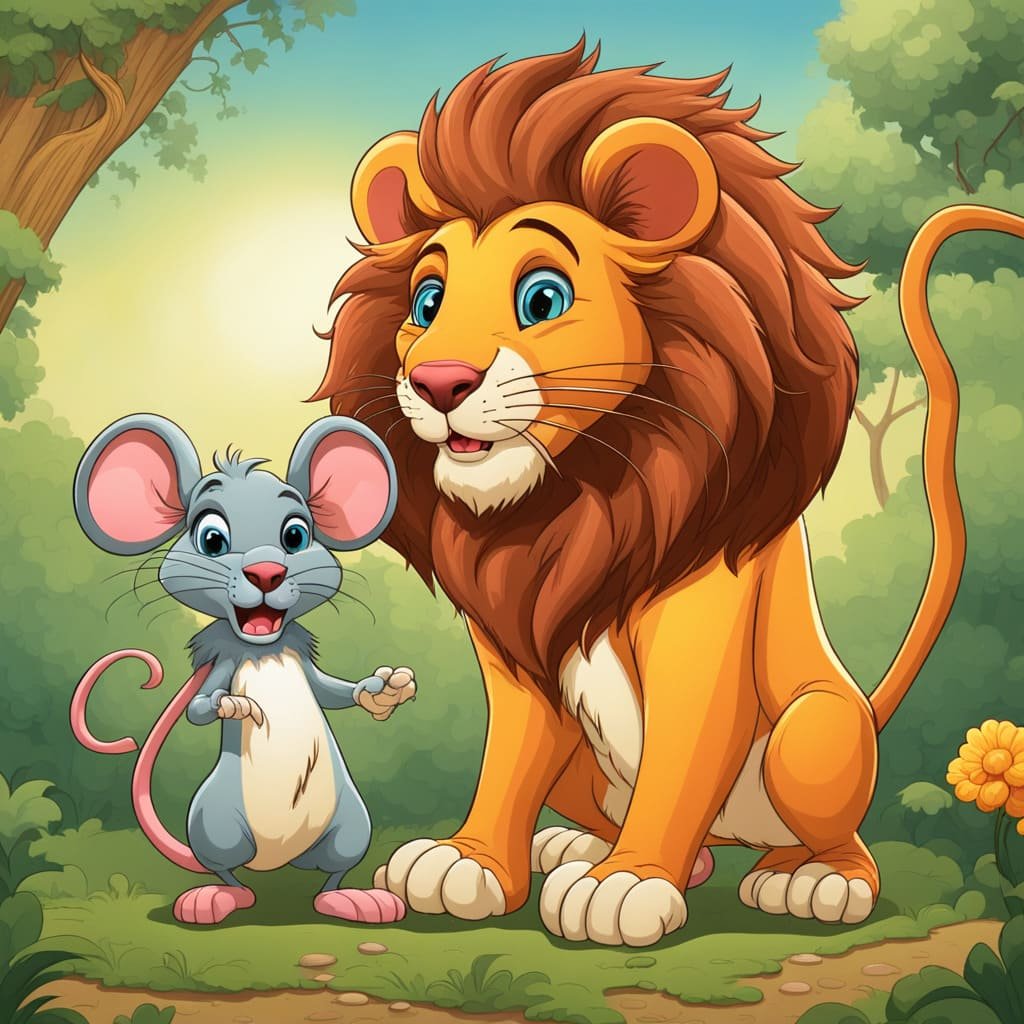 El Ratón y el León cuento japones con moraleja para niños