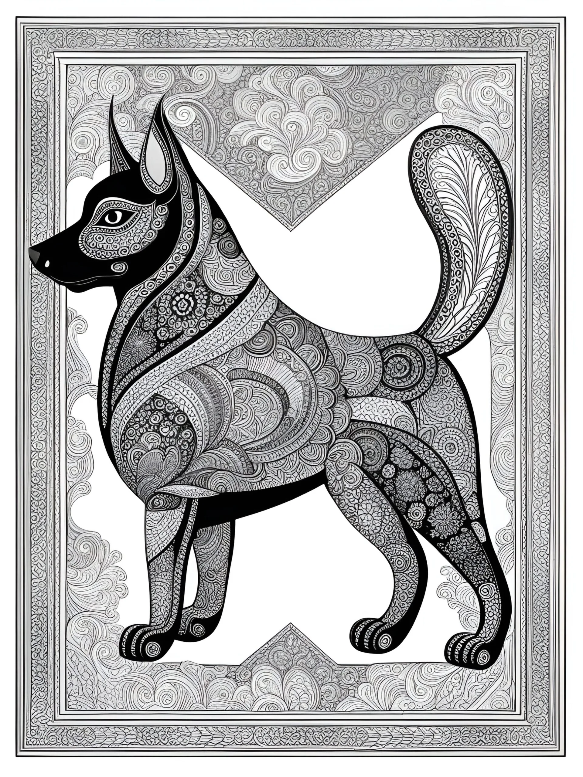 Perros Alebrijes para Colorear 10