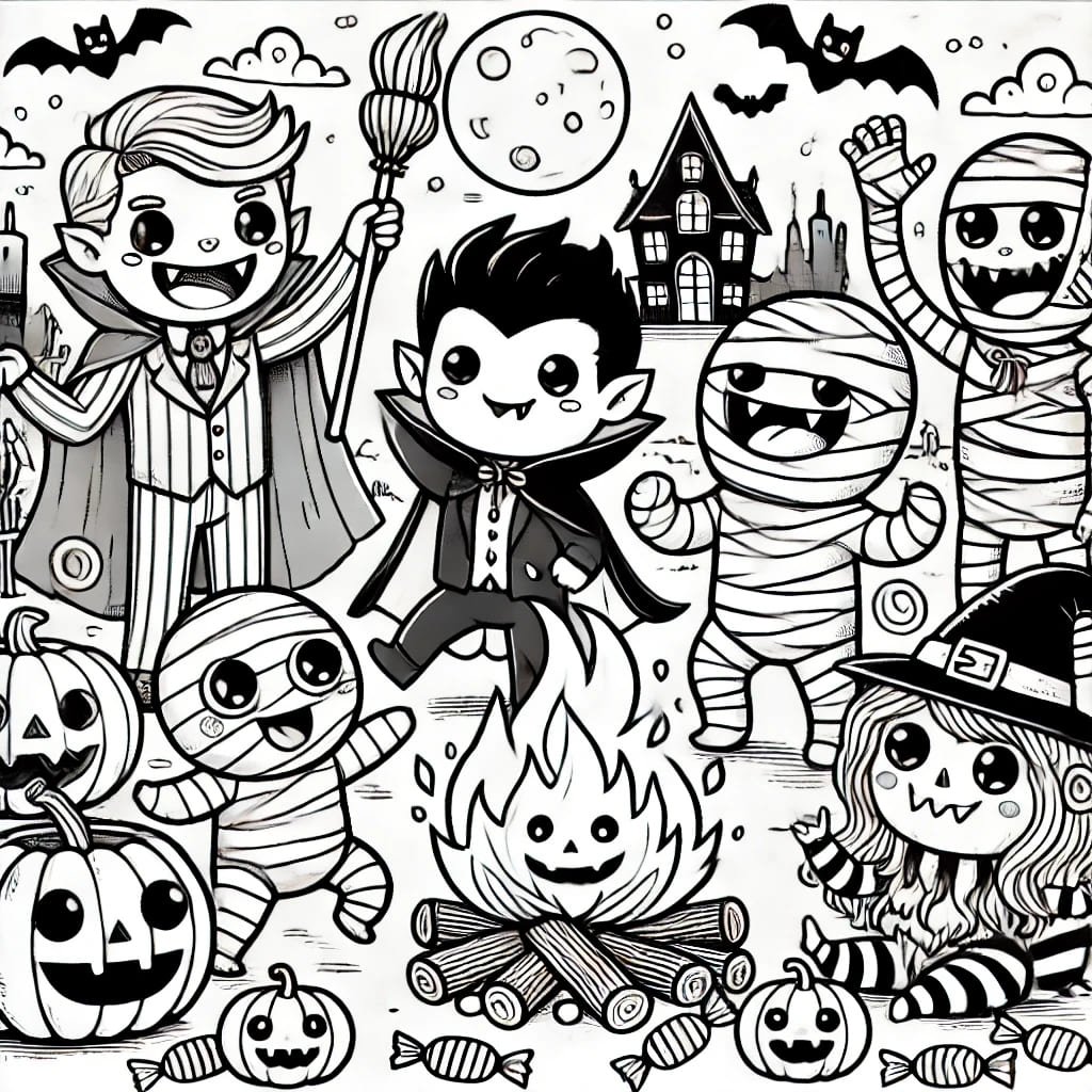 imagen halloween para colorear 1